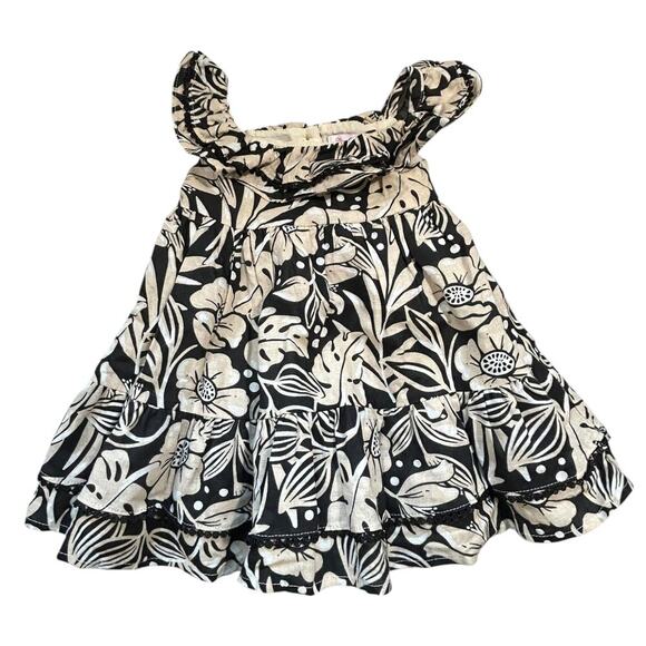 NWT Tommy Bahama Toddler Girl's HawaiianTropical Linen Ruffle Dress Size 18M - Picture 1 of 5